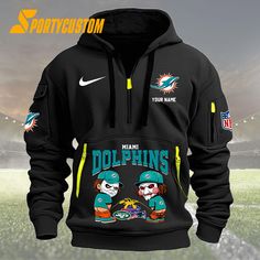 NFL Miami Dolphins Special Halloween Custom New Zip Hoodie Stay cozy and stylish with our Quarter Zip Hoodie. Made from soft, breathable fabric, it offers warmth and comfort for any season. The quarter-zip design allows easy layering and adjustable ventilation, while the kangaroo pocket adds convenience. Perfect for workouts or casual wear Tailored for the [...] Sports Long Sleeve Hoodie For Halloween, Sports Hoodie For Halloween With Long Sleeves, Long Sleeve Sports Hoodie For Halloween, Black Half-zip Hoodie For Sports, Black Fleece Hoodie For Halloween, Black Fleece Halloween Hoodie, Black Hooded Hoodie For Fan Gear, Black Fleece Hoodie For Sports Events, Fleece Hoodie For Sports Events