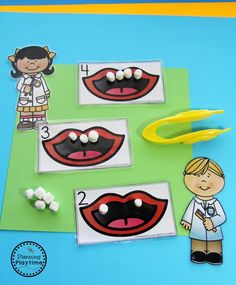 some sort of activity for kids to do with their own mouth and tongue shapes on the table