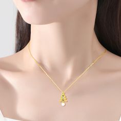 Style: Female Material: S925 Silver, Freshwater Pearl, Zircon Pearl Type: Cultured Pearl Color: White Pearl Shape: Nearly Round Necklace Length: 40 +5cm