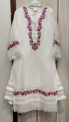 Spring Cotton Sharara With Embroidered Border, White Embroidered Palazzo Set For Navratri, Bollywood Style Spring Palazzo Set With Embroidered Border, Spring Bollywood Palazzo Set With Embroidered Border, Unstitched White Bohemian Palazzo Set, Traditional Palazzo Set With Embroidered Border For Spring, White Cotton Palazzo Set With Embroidered Border, White Sharara With Embroidered Border For Navratri, White Sharara With Embroidered Border And Straight Kurta