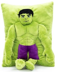 PRICES MAY VARY. COLORFUL & FUN DESIGN - Pillow measures 15 inches and features The Hulk in 3D design on the front, perfect for snuggles, cuddles, and hugs. Add a touch of color to your room with our super soft pillow. HIGH QUALITY & EASY CARE - Pillow is made of super soft microfiber. Durable fabric lasts long and does not fade when using. Easy care spot clean only. GREAT GIFT – This Hulk pillow will make anyone smile and will transform any bedroom, guest room, kids room, or vacation home. Grea Hulk Bedroom, Hulk 3, Green Hulk, Kids Throw Pillows, Superhero Room, The Hulk, Amazing Friends, Kids Pillows, Plush Pillow