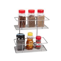 three tier spice rack with spices and seasonings