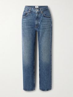 AGOLDE's jeans are crafted with the utmost attention to detail to ensure they'll stand the test of time.  This 'Valen' pair is cut from denim in a vintage-inspired 'Essence' wash that's subtly whiskered and faded along the straight legs. <br><br>Lower-Impact Materials. This product is made using at least 50% lower-impact materials or ingredients. Find out more about our NET SUSTAIN criteria <a href="https://www.net-a-porter.com/en-gb/campaigns/net-sustain">here.</a> Net Sustain, Agolde Jeans, Straight Cut Jeans, Sport Swimwear, Sports Skirts, Light Wash Jeans, The Test, Wash Jeans, Dark Denim