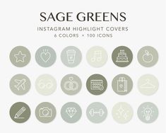 sage green instagram highlight covers and colors