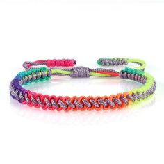 Fun Rainbow Rope Bracelet Styles! These fun-colored rope bracelets make excellent gifts! Available with purple accenting rope or blue acceting rope, plus a set for both types. Size Adjustable from 17cm - 27cm (6.5" - 10.5"). NOT SOLD IN STORES Get one for yourself or your friends/family.Bring luck to your whole family. VERY LIMITED STOCK! We sell out often. Consider buying two or more. Click "ADD TO CART" now to grab yours. * Please allow 2-4 weeks Shipping time (to be safe) for your item to reach you :) Product Details: Item Type: Rainbow Rope Bracelet Material: Wax Rope Length: Adjustable from 17cm - 27cm (6.5" - 10.5") Casual Purple Braided Bracelet As Gift, Casual Purple Friendship Bracelets For Beach, Casual Pink Braided Bracelet, Casual Rainbow Bracelets With Sliding Knot, Casual Purple Braided Bracelets For Beach, Adjustable Purple Braided Bracelet, Casual Purple Adjustable Braided Bracelets, Casual Adjustable Purple Braided Bracelets, Casual Purple Adjustable Braided Bracelet