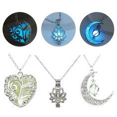 PRICES MAY VARY. Material: Made of high-quality alloy materials Night glow colors: sky blue, blue-green, yellow green (after absorbing sunlight or light, the necklace will glow in the dark) Size length: 45+5cm (17.6+1.97 inches) adjustable, with gift box packaging Luminescence duration: 10-30 minutes Suitable for occasions: the perfect gift for those you love and wish for, perfect for special occasions such as Halloween, Christmas, and Thanksgiving Equipped with exquisite gift box packaging and Space Necklace, Flower Necklaces, Silvery Blue, Pendants For Women, Jewelry Charms Pendants, Jewelry Charms, Gift Box Packaging, Halloween Birthday, Rose Gold Necklace