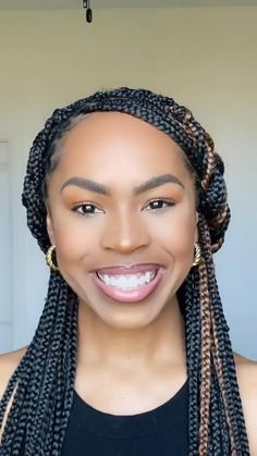 Official Braids Styles, Box Braid Crown, Braided Crown Hairstyles Black Women, Box Braids For Wedding Black Women, Knotless Braids Hairstyles Updo Wedding, Work Week Hairstyles, Knotless Box Braids Wedding Styles, Knotless Braids Wedding Hairstyles Black Women, Knotless Braids Hairstyles For Wedding