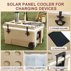 the instructions for how to build an outdoor cooler with wheels and trays on it