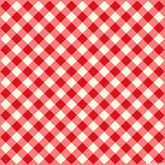 a red and white gingham checkered tablecloth pattern that is seamlessly