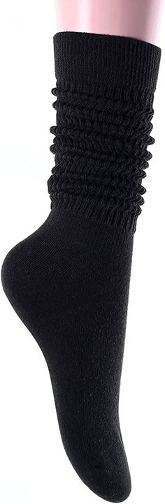 PRICES MAY VARY. 90% Cotton / 8% Nylon / 1% Spandex / 1% Polypropylene Pull On closure Machine Wash SLOUCH SOCKS: Our black scrunch socks are designed for women and girls, offering a lightweight, non-bulky, and comfortable fit. SIZE : One size fits most. Our women's scrunchie socks are designed to fit for women' s shoe size 5-10. QUALITY MATERIAL: Our long socks are made of 90% Cotton, 8% Nylon, 1% Spandex and 1% Polypropylene to ensure they are soft, comfortable, stretchy, and breathable. SLOUC 90s Socks, Scrunchie Socks, Plain White Shoes, Chunky Socks, Scrunch Socks, Flip Flop Socks, Slouch Socks, Summer Sneakers, Socks For Women