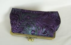 Ladies Clutch Bag, Purple Peacock Design Clutch, Wedding Clutch, Purple Peacock Clutch,  Bridesmaids Gifts, Evening Clutch Bag, Handmade Bag by TheHeartLabel on Etsy Peacock Clutch, Bridal Bags, Purple Peacock, Bridal Bag