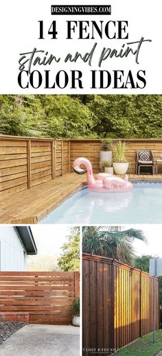 Fence Color Ideas, Garden Simple Ideas, Exterior Wood Stain Colors, Painted Wood Fence, Outdoor Wood Stain, Fence Paint Colours