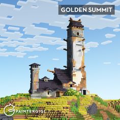 an image of a building made out of lego blocks with the words golden summit on it