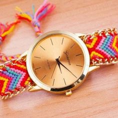 Women Weaving Bracelet Watch Hot Diy Hand Weaving Wool Chains Geneva Watch Description: Material: Alloy Condition: New Available Color: #2 Feature: Shock Resistant, Anti-Magnetic Movement: Quartz Clasp Type: None Band Length: 22cm Case Material: Alloy Case Shape: Round Water Resistance Depth: No Waterproof Band Width: 250mm Case Thickness: 6mm Band Material Type: Wool Boxes & Cases Material: Plastic Style: Limited Edition Dial Diameter: 38mm For The Crowd: Lady; Sweet Girl Style: Retro; Party Fe Teapot Necklace, Gold And Silver Watch, Face Crystals, Geneva Watch, Rhinestone Watches, Crystal Fashion, Turquoise Cross, Retro Party, Woman Weaving