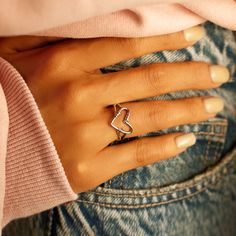 DESCRIPTIONThis dainty heart-shaped ringrepresents your commitment to yourself and serves as a daily reminder to practice self love and self care.CARD MESSAGESelf Love You are perfect just the way you are Every time you wear this ring remember to love yourself unconditionallySPECIFICATIONSMetal: 925 Sterling SilverNickel and Tarnish FreeFREE Original Message Card Heart Wire Ring, Remember To Love Yourself, Practice Self Love, Daughter Ring, Graduation Gifts For Daughter, Wire Ring, Heart Shaped Rings, Wire Rings, Care Card