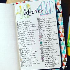 an open notebook with the words before and after written in colorful markers on it