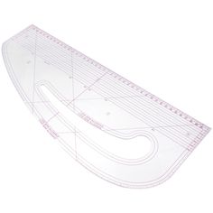 a ruler is shown on top of a plastic sheet that has been cut in half