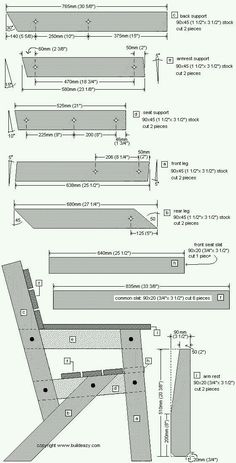 the plans for an outdoor table and bench are shown in this diagram, with measurements