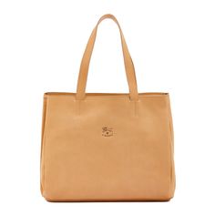 Opale | Women's handbag in leather color natural Natural Satchel With Removable Pouch For Travel, Natural Travel Satchel With Removable Pouch, Beige Shoulder Bag With Detachable Handle For Everyday, Beige Satchel Bag With Leather Handles, Camel Tote Shoulder Bag For Travel, Classic Bags For Everyday Use, Beige Soft Leather Bag For On-the-go, Beige Top Handle Shoulder Bag, Beige Bag With Top Carry Handle For Everyday Use