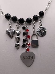 Stray kids necklace, Stray kids Jewelry, Kpop necklace, kpop Jewelry, Stay jewelry, SKZ jewelry, Stray kids inspired, Stay Necklace SKZ Stainless Steel paperclip chain, shell black beads, heart locket, SKZ charm, Stay charm, Padlock charm, compass charm, lobster claw clasp, bicone beads Stay Jewelry, Stray Kids Jewelry, Skz Jewelry, Kpop Necklace, Kpop Jewelry, Jewelry Kpop, Kids Necklace, Heart Locket, Kids Jewelry