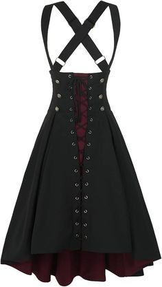 🔥 Explore Bestsellers! 👆 🔥 Explore Bestsellers! 👆 Gothic Skirt, Thrift Store Outfits, Overall Skirt, Skirt With Lace, Expensive Clothes, Skirt High Waist, Jumper Skirt, Victorian Steampunk, Suspender Dress