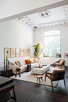 the living room is clean and ready to be used as an office or family room