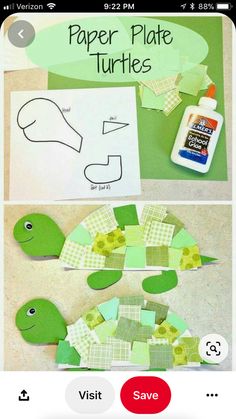 paper plate turtle craft for kids to make