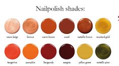 Autumn Nail Colors, Deep Autumn Makeup, Deep Autumn Palette, Dark Color Palette, Autumn Nail, Nail Pops