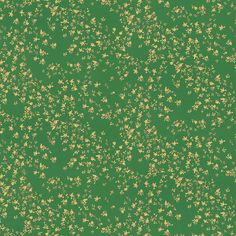 a green background with gold stars