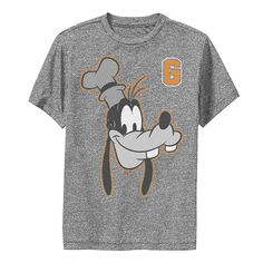 Your little buddy will love this super fun tee featuring Goofy from Disney's Mickey Mouse. Â© Disney Your little buddy will love this super fun tee featuring Goofy from Disney's Mickey Mouse. Â© Disney Crewneck Short sleevesFABRIC & CARE Cotton, Polyester Machine wash Imported Size: X Large. Color: Dark Grey. Gender: male. Age Group: kids. Pattern: Graphic. Material: Cotton Blend. Varsity Letter, Face Portrait, Kids Pattern, Pattern Graphic, Disney Mickey Mouse, Cool Tees, Disney Mickey, Boy's Clothing, Fabric Care