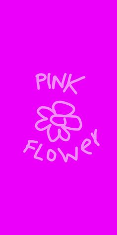 the pink flower logo is drawn on a purple background