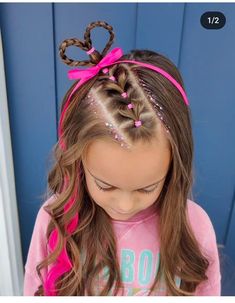 Flower Crazy Hair Day, Thanksgiving Hair For Kids, Toddler Halloween Hairstyles Girl, Thanksgiving Kids Hairstyles, Girls Halloween Hair Ideas, Trolls Hairstyles, Girl Crazy Hair Day Ideas, Girly Hairstyles For Kids, Heart Hairstyles For Kids