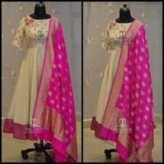 Teja Sarees, Salwar Designs, Long Gown Dress, Indian Gowns Dresses, Long Frocks, Indian Gowns