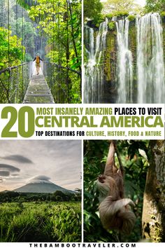 the top destinations for tourists in central america include waterfalls, rainforests and other natural wonders