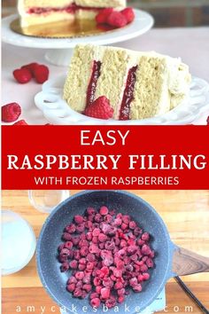 easy raspberry filling with frozen raspberries