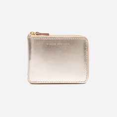 The Coupe | Slim Leather Zip Around Wallet - Minor History Classic Gold Bifold Coin Purse, Compact Gold Wallet With Interior Card Slots, Gold Bifold Coin Purse With Card Slots, Classic Gold Bifold Wallet, Modern Silver Wallet With Card Slots, Modern Gold Wallet, Modern Gold Wallets, Gold Bifold Wallet For Everyday Use, Silver Bifold Wallet With Card Slots