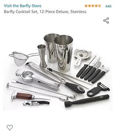 an assortment of kitchen utensils and tools