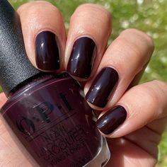 OPI on Instagram: "Who else is #OPIObsessed with this pleasing purple? 🖤 @mylacqueredlife Shade: #GoodGirlsGonePlaid #nails #nailsofinstagram #nails💅 #nailpolish #opi #opiobsessed #coloristheanswer" Short Dark Purple Nails, Deep Purple Nails, Black Shimmer Nails, Dark Purple Nail Polish, Wedding Guest Nails, Black And Purple Nails, Dark Purple Nails, Cute Nail Colors