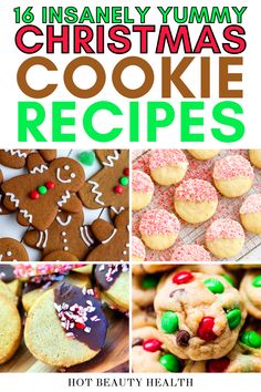 christmas cookie recipe collage with text overlay