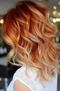 Looking to spice up your red locks with a touch of sunshine? Red hair with blonde highlights is the perfect combination to add dimension, depth, and a playful twist to your fiery mane. This versatile Highlights For Natural Red Hair, Ombré Red Hair, Ginger And White Hair, Ginger Blonde, Hairstyles Elegant