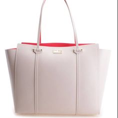 Nwt Kate Spade New York Pebble & Geranium Arbour Hill Annelle Tote For Your On-The-Go Essentials, This Sleek Tote Offers Plenty Of Interior Space, A Timeless Profile And Classic Color To Coordinate With Your Trendy Look. Perfect For Work Bag, Laptop, Travel Bag And More 18'' W X 12'' H X 5'' D 9'' Handle Drop Outer: Leather Lining: Jacquard Fabric Imported New With Tags Never Used Padding & Paper Protected No Trades Feminine Pink Office Bags, Kate Spade Pink Bags With Gold-tone Hardware, Elegant Pink Shopping Bag, Elegant Pink Shoulder Bag For Shopping, Feminine Kate Spade Office Bags, Classic Pink Kate Spade Shoulder Bag, Feminine Pink Kate Spade Bag, Feminine Kate Spade Bags For Shopping, Kate Spade Feminine Shopping Bags