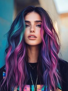 Stunning Long Hair Color Ideas for a Fresh and Vibrant Look in 2024 Block Color Hair Placement, Vivid Hair Color Placement, Long Hair Color Ideas, Classic Highlights, Long Hair Ideas, Hair Color Placement, Vibrant Hair Color, Baddie Hair, Balayage Long Hair