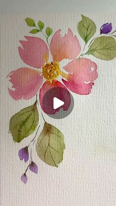 a painting with flowers painted on it and the words, how to paint watercolor flowers