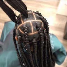 xbrattt 🥀 Box Braids Parting Pattern, Braids Parting Pattern, Parting Pattern, Box Braids Parting, Braids Parting, Blonde Box Braids, Short Box Braids, Big Box Braids Hairstyles, Jumbo Box Braids