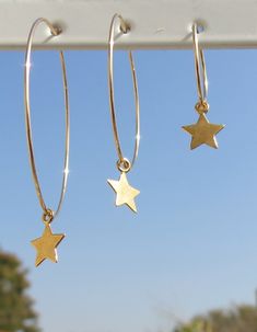 Star Hoop Earrings, Earrings Star, Hammered Hoop Earrings, Gold Filled Hoops, Earrings Hoop, Star Earrings, Gold Earrings Studs, Gold Hoop Earrings, Silver Hoop Earrings