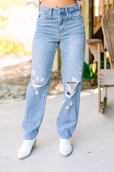 KanCan: Can't Resist Medium Wash Boyfriend Jeans – Shop The Mint Floral Cocktail Dress, Black Tie Dress, Long Sleeve Outerwear, Cute Spring Outfits, Two Piece Swimwear, Friend Outfits, Casual Work Outfits, Romper With Skirt, Work Attire