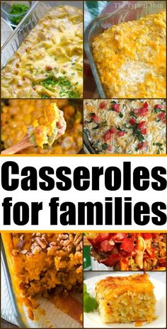 casserole collage with the words 200 + of your favorite casseroles