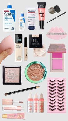 COMMENT EMOJIS FOR MORE INSPO💕🌸🎀#girlygirl #girlyvibes #latina #latinaoutfitinspo #baddie #pink #pinkaesthetic #cerave #beauty #latinamakeup #makeup #makeupproducts Makeup Beauty Room, Makeup Collection Goals, Latina Makeup, Makeup Bag Essentials, Teen Trends, Makeup List, Makeup Looks Tutorial, Makeup Obsession