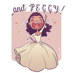 an illustration of a woman in a wedding dress with the words and peopy on it