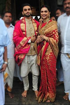 Deepika Ranveer, Wedding Dresses Men Indian, Couple Wedding Dress, Banarsi Saree, Indian Bride Outfits, Wedding Saree Collection, Wedding Dress Men